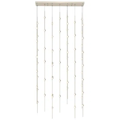 Sonneman Andromeda Led Rectangle Chandelier Satin Nickel White Optical 3000/240"