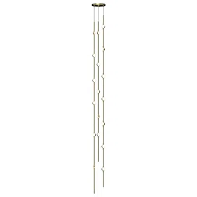 Sonneman Andromeda Tall 6" Round Led Pendant - Satin Brass - White Acrylic Lens