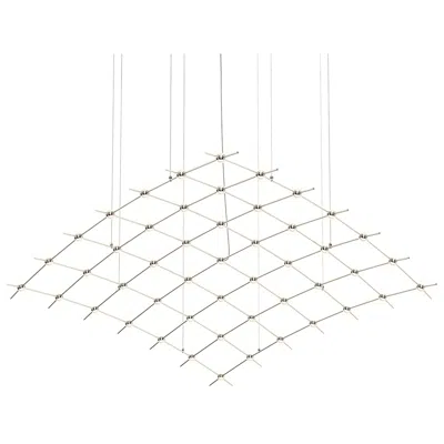 Sonneman Aquarius Major Chandelier Satin Nickel Clear Faceted Lens 3000/240" Cable