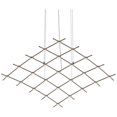 Sonneman Aquarius Medius 122"w 25.l Espresso Black Led Chandelier-clear 3000/120"c