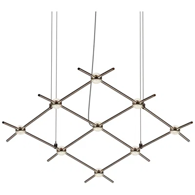 Sonneman Aquarius Minor 66.75"w 9.l Espresso Black Led Chandelier-clear 2700/120"c