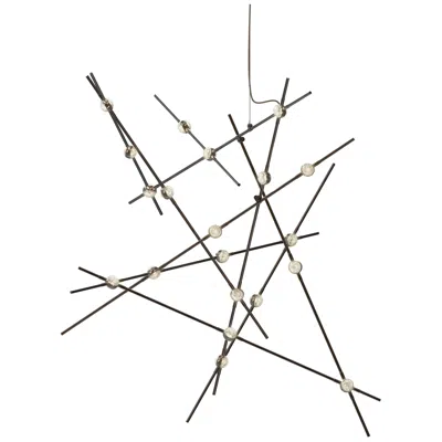 Sonneman Aquila Major 37.25"w 20.l Espresso Black Led Chandelier-clear 2200/120"c