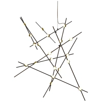 Sonneman Aquila Major 37.25"w 20.l Espresso Black Led Chandelier-white 3000/240"c