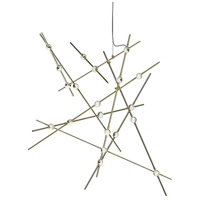 Sonneman Aquila Major Pendant - Satin Brass - Clear Acrylic Lens