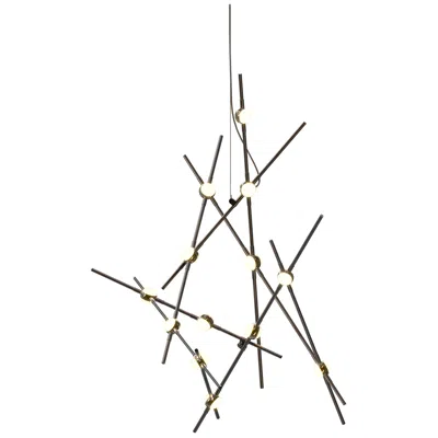 Sonneman Aquila Minor 25.75"w 13.l Espresso Black Led Chandelier-white 2700/120"c