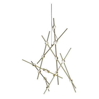 Sonneman Aquila Minor Pendant - Satin Brass - Clear Acrylic Lens