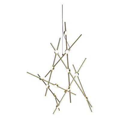 Sonneman Aquila Minor Pendant - Satin Brass - White Acrylic Lens
