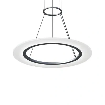 Sonneman Arctic Rings 30" Single Led Ring Pendant W/ 20" Cord/cable - Bright Satin Aluminum
