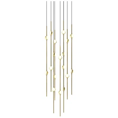 Sonneman Aries 11.5"w Round Brass 2700k Short White Shade Led Pendant