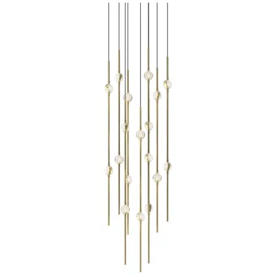 Sonneman Aries 11.5"w Round Brass 3000k Short Clear Shade Led Pendant
