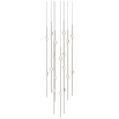 Sonneman Aries 11.5"w Round Nickel 2700k Short Clear Shade Led Pendant