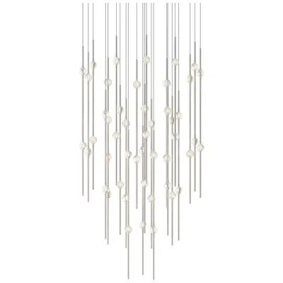 Sonneman Aries 24.75"w Round Nickel 2700k Short Clear Shade Led Pendant