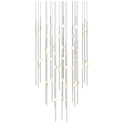 Sonneman Aries 24.75"w Round Nickel 2700k Short White Shade Led Pendant