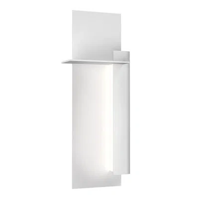 Sonneman Backgate Led Flush Mounted Sconce In Textured White