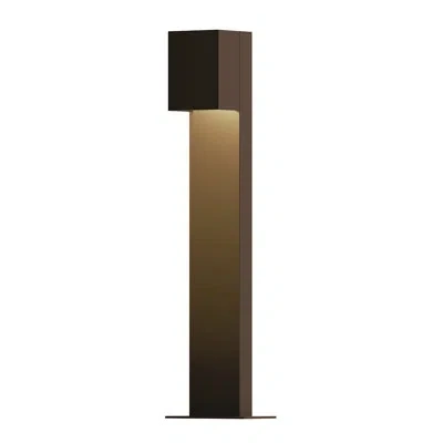 Sonneman Box 1-light Led Bollard Light In Bronze