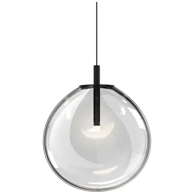 Sonneman Cantina 12" Wide Satin Black Medium Led Pendant