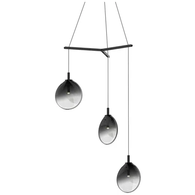 Sonneman Cantina 15" Wide 3-light Satin Black Pendant