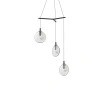 Sonneman Cantina 3-light Tri-spreader Led Pendant In Clear