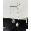 Sonneman Cantina 6-light Tri-spreader Led Pendant In Clear
