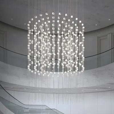 Sonneman Centaurus 48" Cylinder Led Pendant In Satin Nickel,white