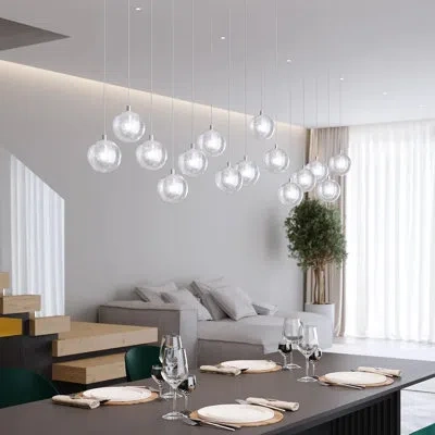Sonneman Champagne Bubbles 24 - Light Cluster Globe Pendant In Polished Chrome