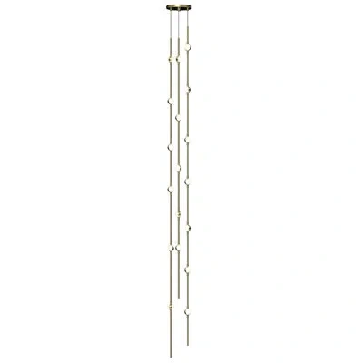 Sonneman Constellation® 18 - Light Cluster Tiered Led Pendant In White,satin Nickel