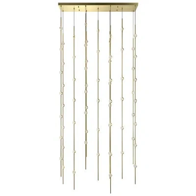 Sonneman Constellation® 69 - Light Cluster Tiered Led Pendant In Satin Nickel,clear