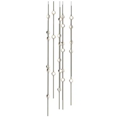 Sonneman Constellation - Andromeda 12" Led Short Pendant - Nickel - Clear Acryl