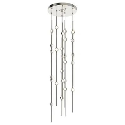 Sonneman Constellation Andromeda 12"w Nickel 2700k Clear Lens Round Led Pendant