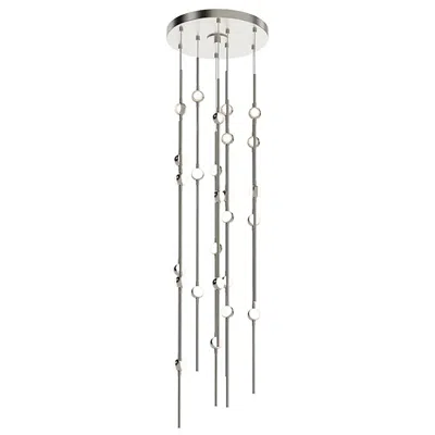 Sonneman Constellation Andromeda 12"w Nickel 2700k White Lens Round Led Pendant