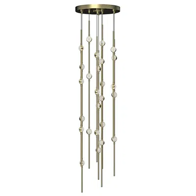 Sonneman Constellation Andromeda 12"w Short Brass 2700k Clear Lens Round Led Pe