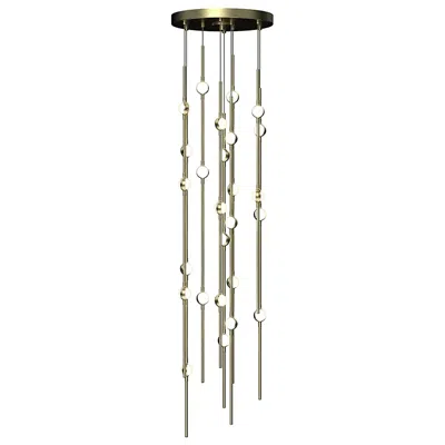 Sonneman Constellation Andromeda 12"w Short Brass 3000k White Lens Round Led Pe