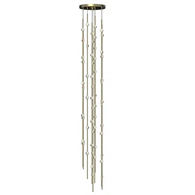 Sonneman Constellation Andromeda 12"w Tall Brass 2700k Clear Lens Round Led Pen