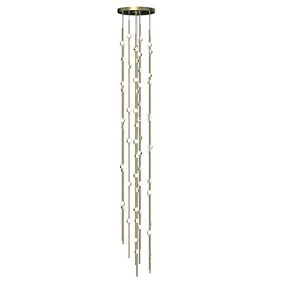Sonneman Constellation Andromeda 12"w Tall Brass 3000k White Lens Round Led Pen