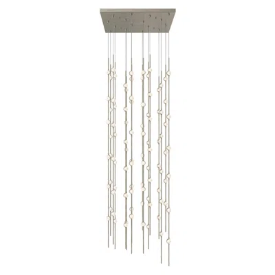 Sonneman Constellation - Andromeda 24" Square Led Pendant - Nickel - Clear Acry