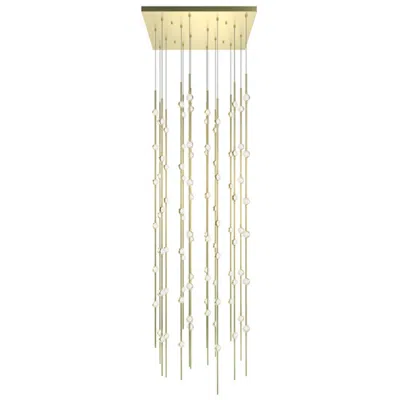 Sonneman Constellation Andromeda 24" Square Led Pendant - Satin Brass - Clear L