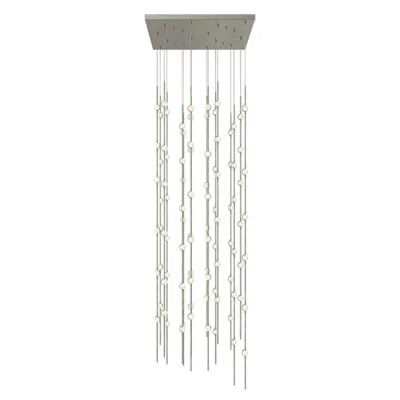 Sonneman Constellation Andromeda 24" Square Led Pendant - Satin Nickel - Clear