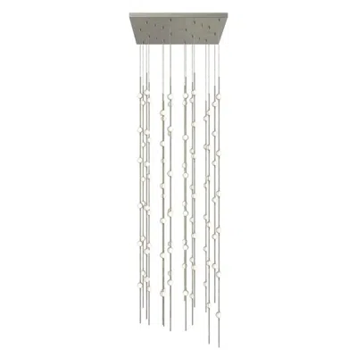Sonneman Constellation Andromeda 24" Square Led Pendant - Satin Nickel - White