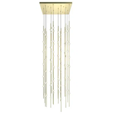Sonneman Constellation Andromeda 24"w Brass 3000k Clear Lens Square Led Pendant