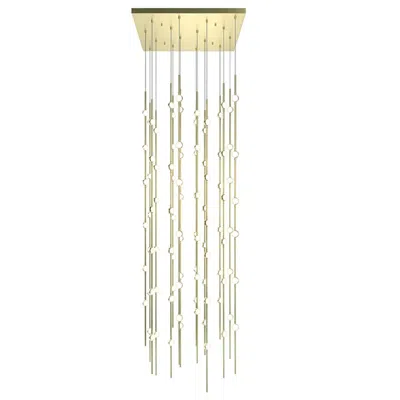 Sonneman Constellation Andromeda 24"w Brass 3000k White Lens Square Led Pendant