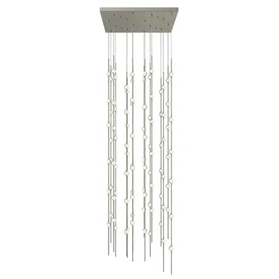 Sonneman Constellation Andromeda 24"w Nickel 2700k Clear Lens Square Led Pendan