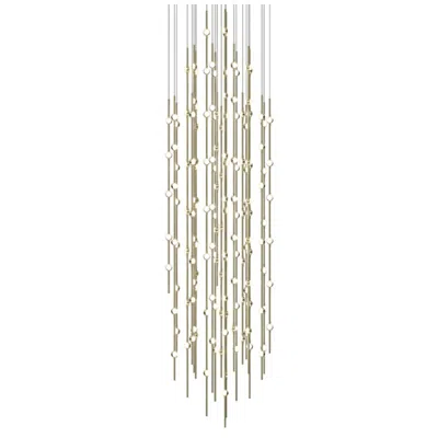 Sonneman Constellation Andromeda 25" Round Led Pendant - Satin Brass - White Le