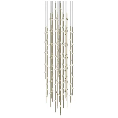 Sonneman Constellation Andromeda 25"w Brass 3000k Clear Lens Round Led Pendant