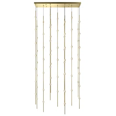 Sonneman Constellation Andromeda 36" Rectangle Led Pendant - Brass - Clear Lens