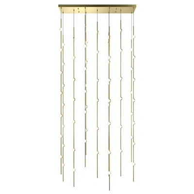 Sonneman Constellation Andromeda 36" Rectangle Led Pendant - Brass - White Lens