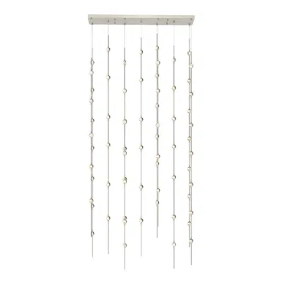 Sonneman Constellation Andromeda 36" Rectangle Led Pendant - Nickel - Clear Len