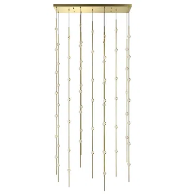 Sonneman Constellation Andromeda 36"w Brass 3000k Clear Lens Rectangle Led Pend