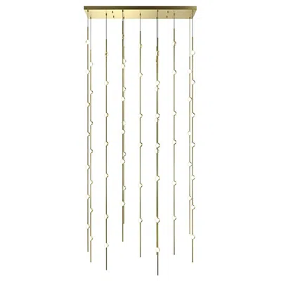 Sonneman Constellation Andromeda 36"w Brass 3000k White Lens Rectangle Led Pend