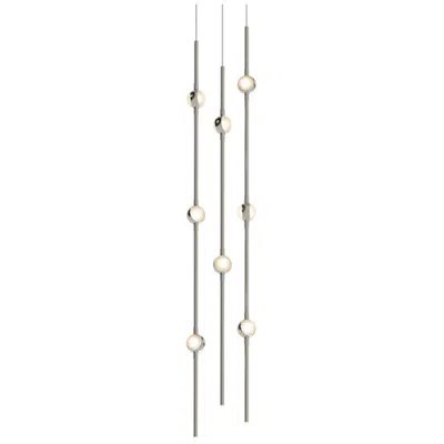 Sonneman Constellation - Andromeda 6" Led Short Pendant - Nickel - Clear Acryli