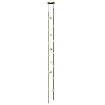 Sonneman Constellation Andromeda 6"w Tall Brass 2700k Clear Lens Round Led Pend